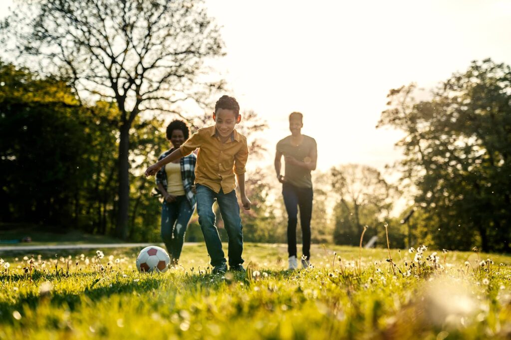 KIDS PLAYING SOCCER