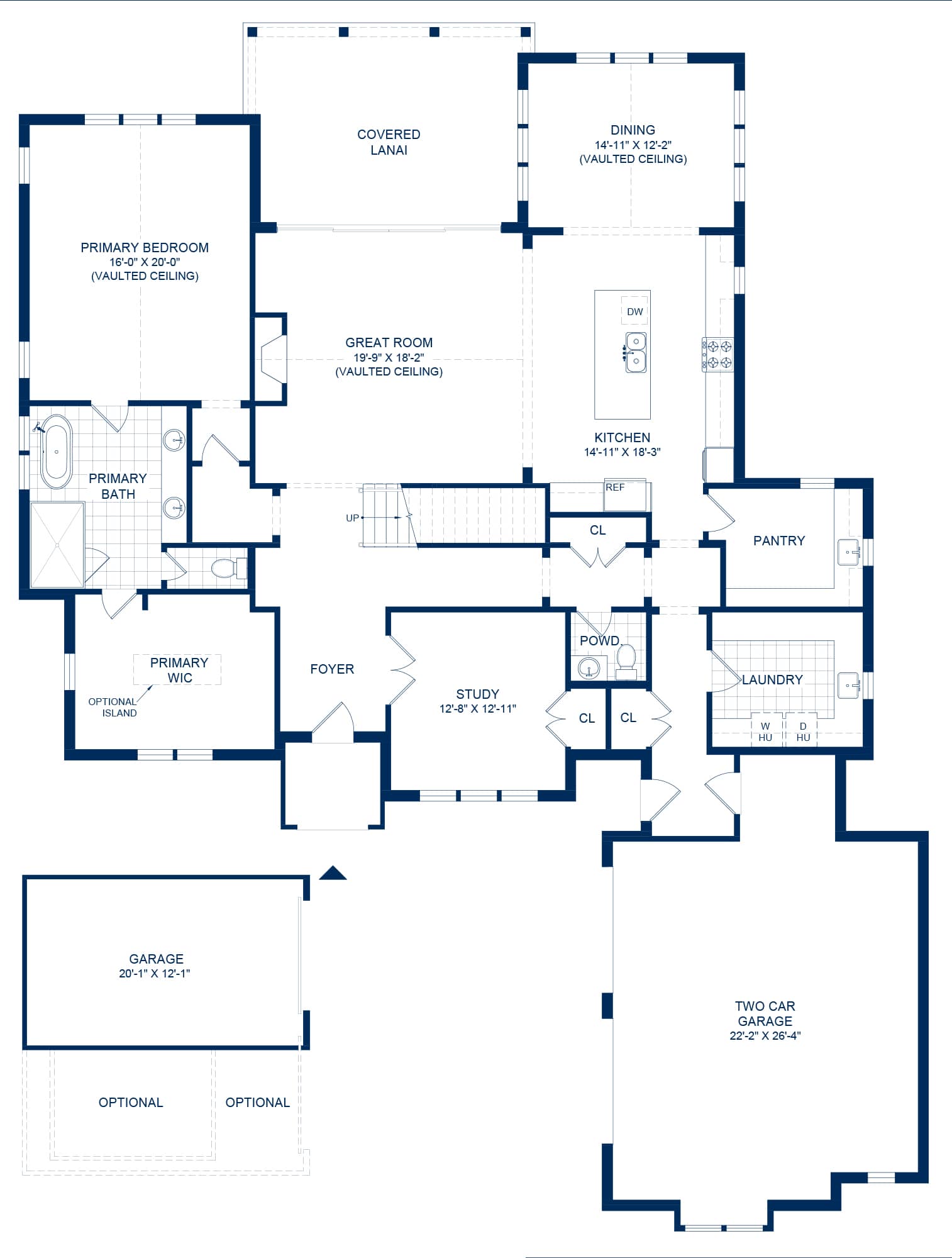 The Magnolia - Contemporary Romantic First Floor Floorplan