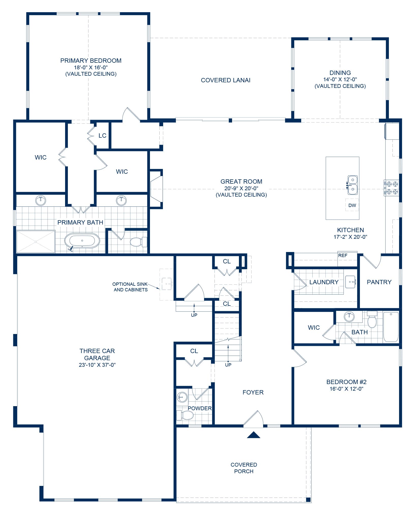 The Oregon - Craftsman First Floor Floorplan