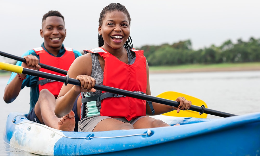 Black-couple-Kayaking