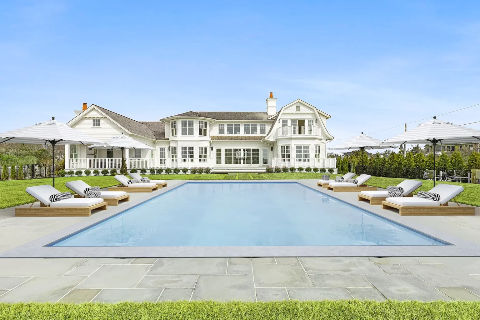 Backyard view of a custom home at Oneck Landing